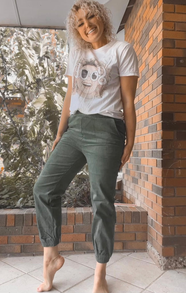 Pretty girl Forest green pants